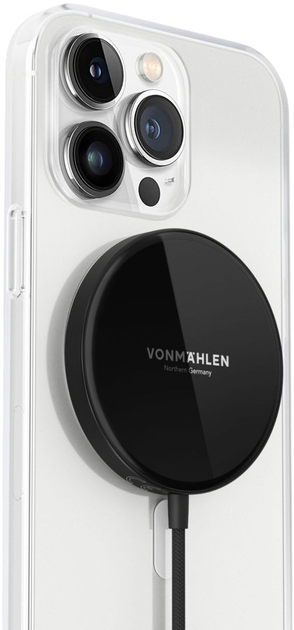 Бездротова зарядка Vonmahlen Aura Mini Black (AUM00005) - зображення 3