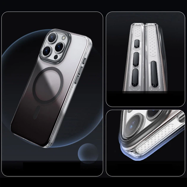 Чехол TPU+PC Shadow with MagSafe для Apple iPhone 16 Pro (Black) Epik (210230) - Фото 3 Чехол TPU+PC Shadow with MagSafe для Apple iPhone 16 Pro (Black) Epik (210230) - изображение 3