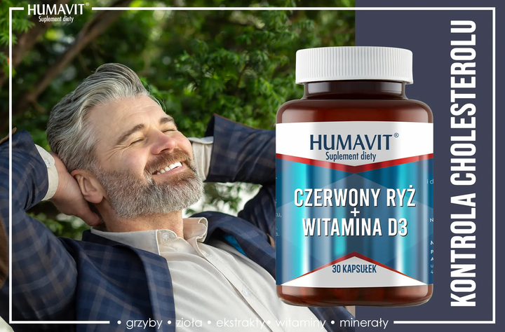 Suplement diety Humavit Czerwony ryż z witaminą D3 30 kapsułek (5903129300516) - obraz 5