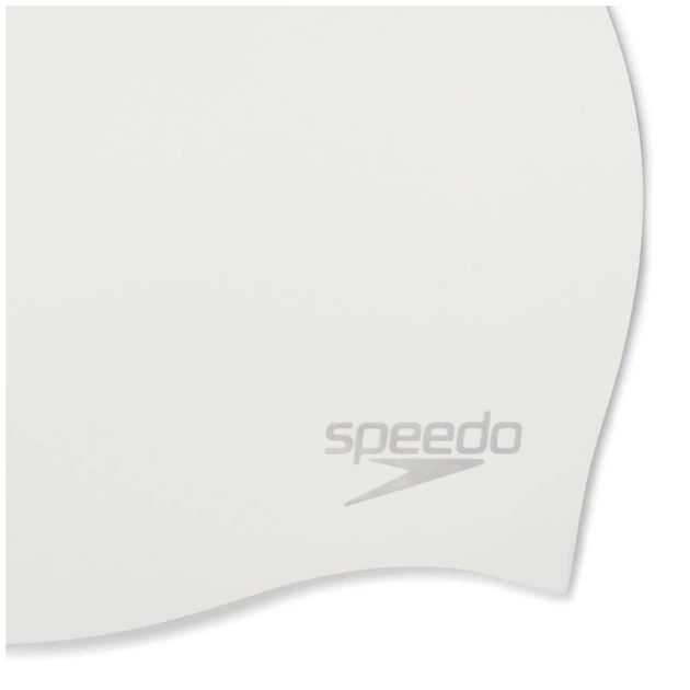 Шапка для плавания Speedo силиконовая белая унисекс для защиты волос от хлора шапочка для плавания - изображение 3