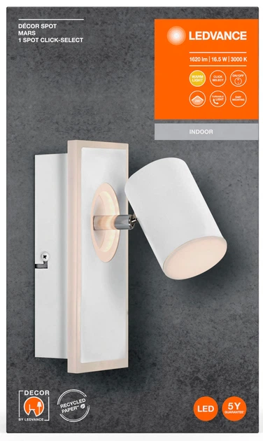 Бра LEDVANCE DECOR SPOT MARS 16.5Вт 875Lm 3000К (4058075828384) - изображение 9