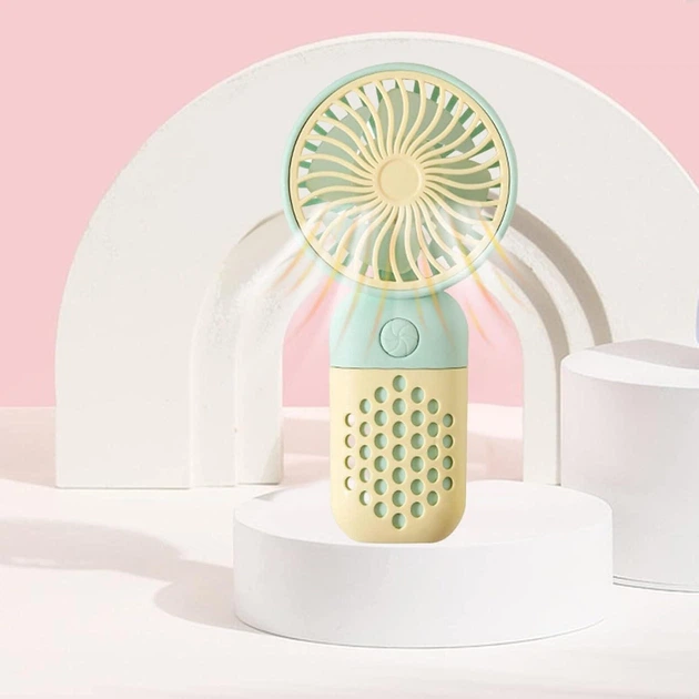 Ручной / настольный вентилятор на аккумуляторе Mini Fan односкоростной мини-вентилятор, 12.8х6.3х4.4 см, желтый (104016338) - Фото 5 Ручной / настольный вентилятор на аккумуляторе Mini Fan односкоростной мини-вентилятор, 12.8х6.3х4.4 см, желтый (104016338) - изображение 5