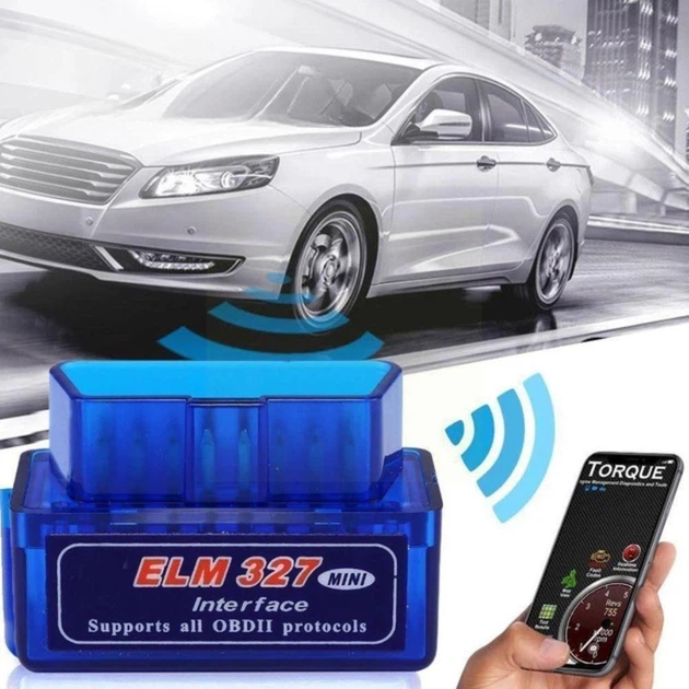 Сканер для диагностики авто и двигателя / сброса ошибок OBD2 ELM327 Bluetooth Fehler автомобильный диагностический автосканер, синий (104028859) - изображение 2