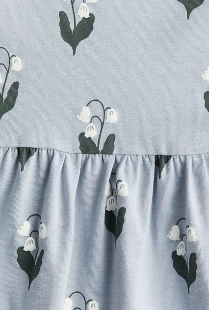 Платье для девочки светло-голубое Цветы H&M 92см (400010727) - Фото 2 Платье для девочки светло-голубое Цветы H&M 92см (400010727) - изображение 2
