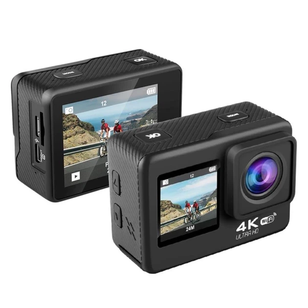 Водонепроницаемая экшн-камера 4К Ultra HD WiFi Aciton Camera, спортивная камера с пультом управления Черная WHQ-60-Black - Фото 3 Водонепроницаемая экшн-камера 4К Ultra HD WiFi Aciton Camera, спортивная камера с пультом управления Черная WHQ-60-Black - изображение 3