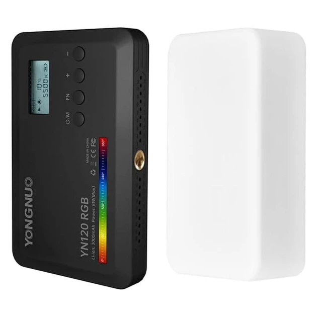 Аккумуляторный видеосвет накамерный YONGNUO YN120RGB светодиодная цветная мини лампа для фото и видеосъёмок - изображение 3