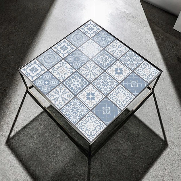 Самоклеящаяся ПВХ плитка Patchwork 20x20 см, 10 шт, водостойкие панели для стен и пола (0,4 м²) узор № 7 - изображение 9