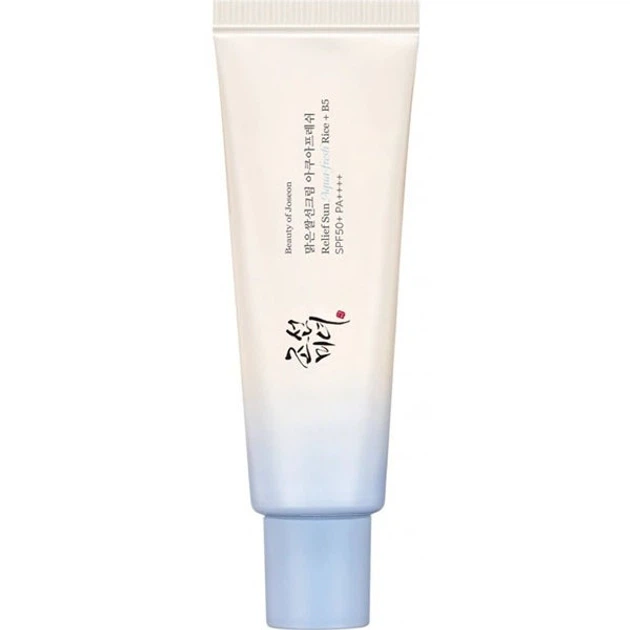 Сонцезахисний крем з рисовою водою Beauty of Joseon Relief Aqua-Fresh: Rice + B5 SPF50+/PA++++, 50ml - Фото 1 Сонцезахисний крем з рисовою водою Beauty of Joseon Relief Aqua-Fresh: Rice + B5 SPF50+/PA++++, 50ml - зображення 1