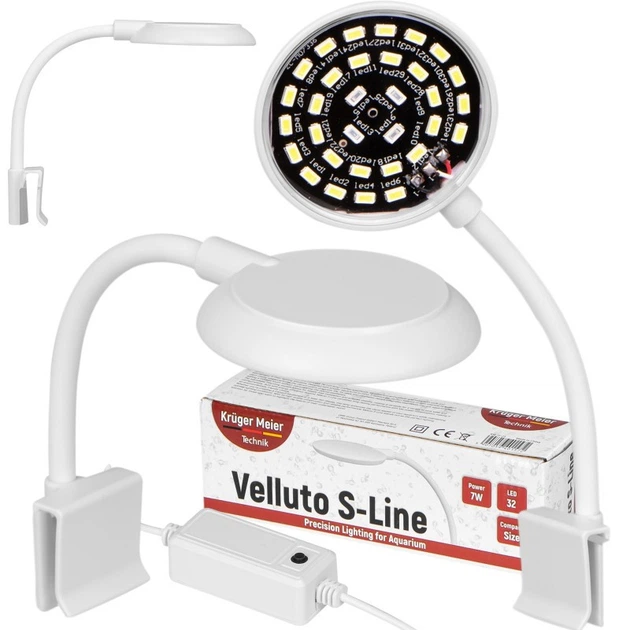Светильник LED Kruger Meier Velluto S-Line 7W для аквариумов 10-40 литров и растений - изображение 2