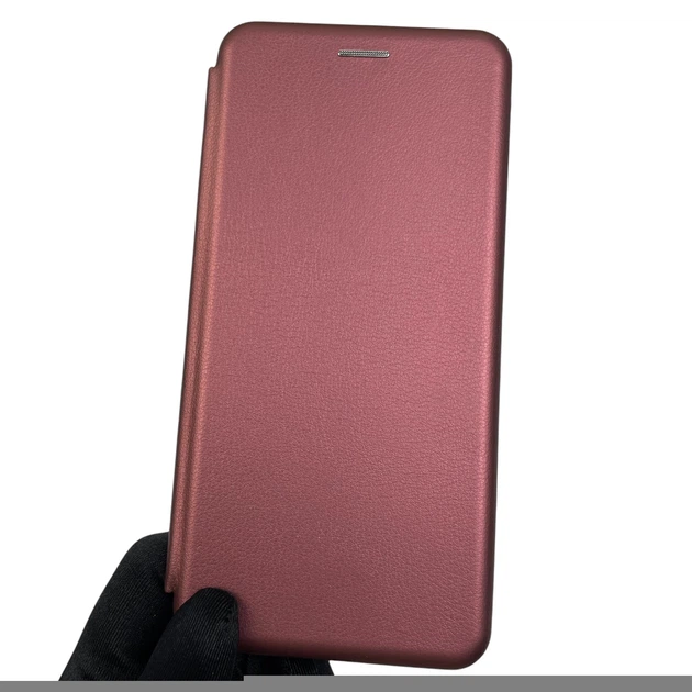 Чехол-книжка для Xiaomi Redmi 9 с подставкой бордовая - изображение 2