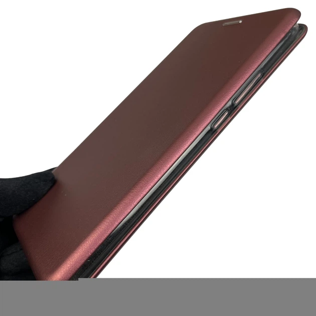 Чехол-книжка для Xiaomi Redmi 9 с подставкой бордовая - изображение 4