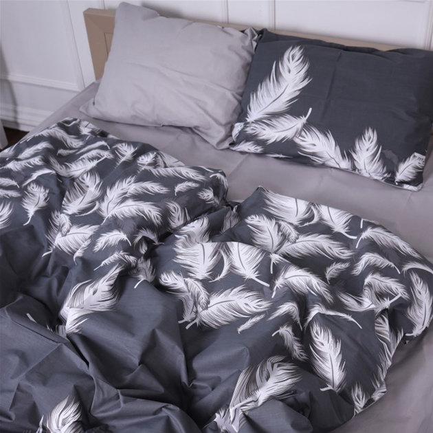 Підковдра MirSon Бязь 17-0591 Feathers Black 160х220 см від Rozetka на платформі USKIDKA Акція на Підковдра MirSon Бязь 17-0591 Feathers Black 160х220 см від Rozetka