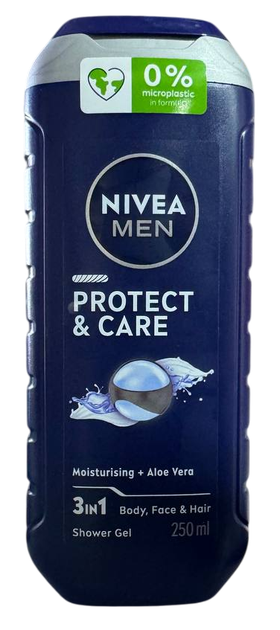 Гель для душу Nivea Men Protect & Care 3in1, 250 мл - Фото 1 Гель для душу Nivea Men Protect & Care 3in1, 250 мл - зображення 1