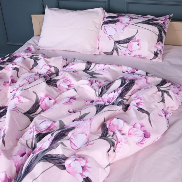 Акція на Підковдра MirSon Бязь 17-0744 Pink Tulips 175х210 см від Rozetka
