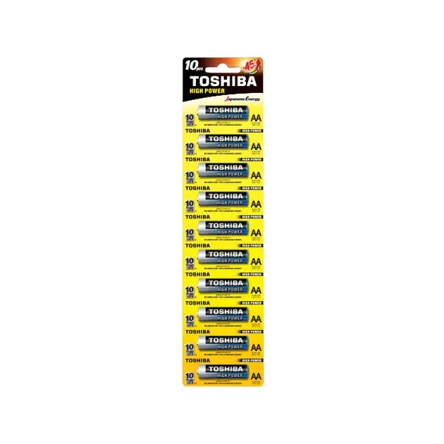 Батарейка TOSHIBA LR6 AA ALKALINE HP 10BL - Фото 1 Батарейка TOSHIBA LR6 AA ALKALINE HP 10BL - зображення 1