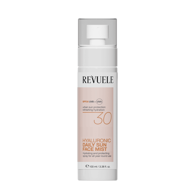 Мист Revuele Hyalurinic Daily Sun для лица SPF30 100 мл - Фото 1 Мист Revuele Hyalurinic Daily Sun для лица SPF30 100 мл - изображение 1