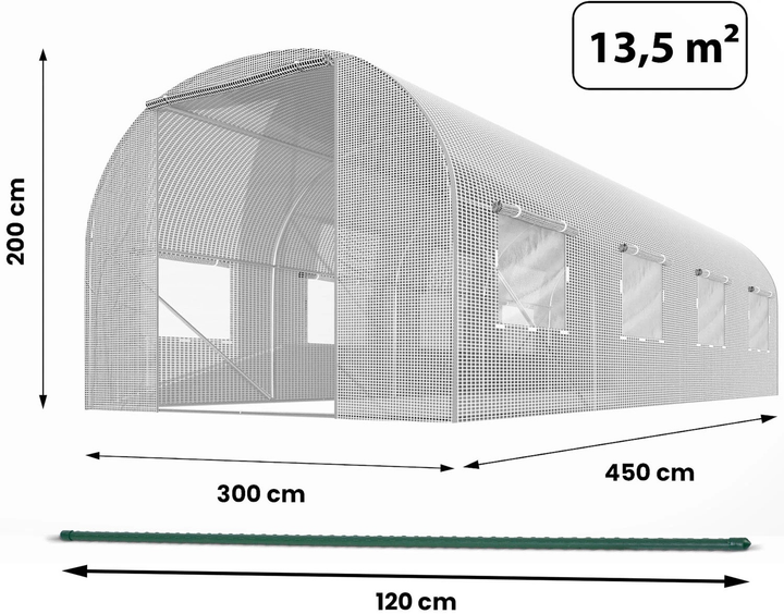 Tunel ogrodowy Plonos 3 x 4.5 m (4975-B) - obraz 5
