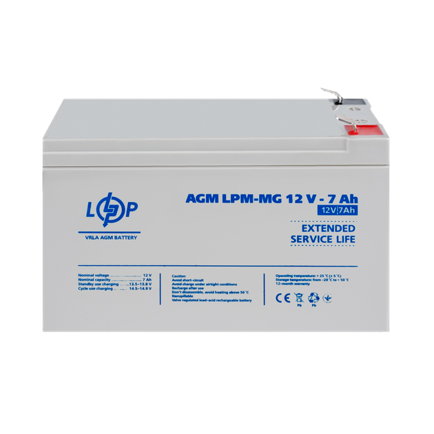 Акумулятор мультигелевий LogicPower LPM-MG 12V - 7 Ah - изображение 2