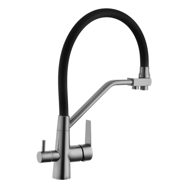 Комплект кухонної мийки Kroner KRP Schwarze - 5050HM PVD (3.0/1.0 мм) - зображення 11