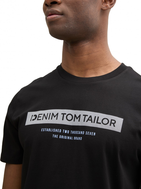 Футболка Tom Tailor Denim L Чорний 1043491-14482 - изображение 3