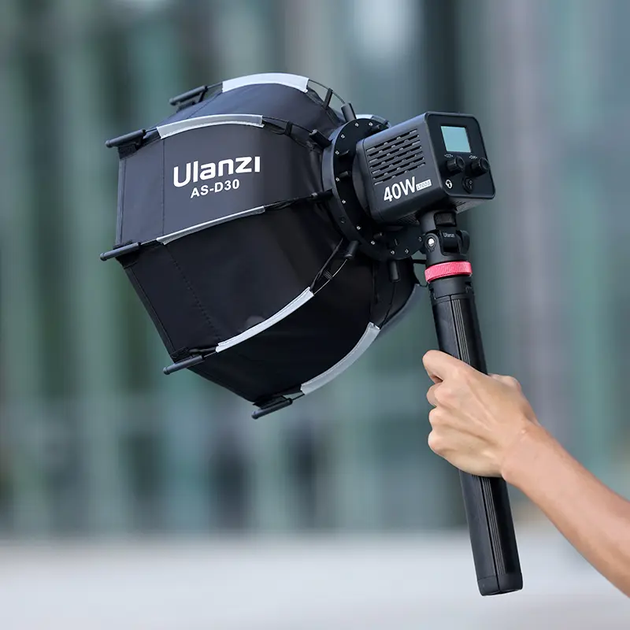 Софтбокс Ulanzi 30cm Octagonal Softbox with Mini Bowens Mount and Grid (UV-L083GBB1 AS-D30) (L083GBB1) - изображение 6