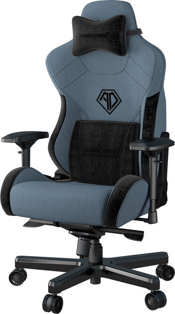 Крісло ігрове Anda Seat T-Pro 2 Size XL Linen Fabric Blue/Black (AD12XLLA-01-SB-F) - зображення 7