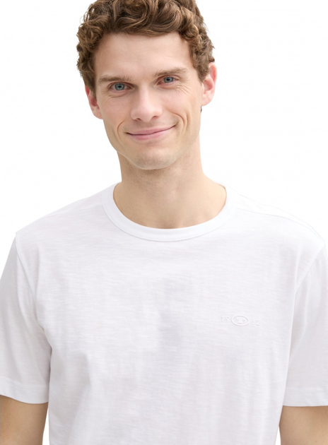 Футболка Tom Tailor Basic cotton T-shirt L Білий 1045627-20000 - изображение 3