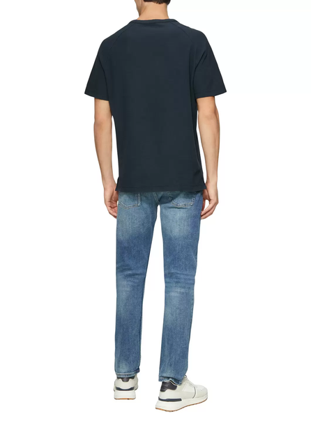Футболка s.Oliver Waffle Henley Neck T-Shirt L Темно-синій 2161840-5852 - изображение 2