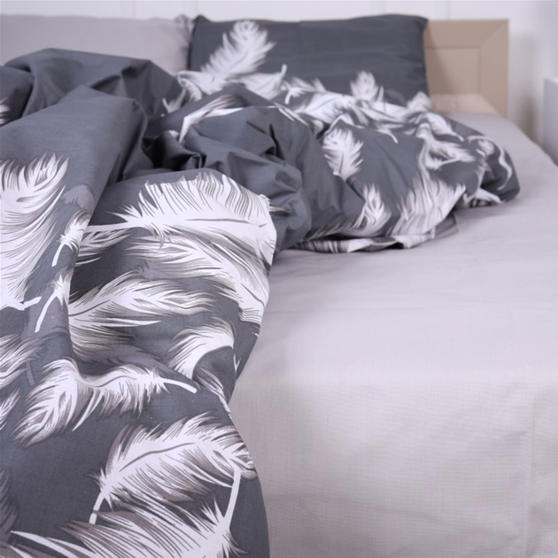 Простирадло MirSon Бязь 17-0591 Feathers Black 200x220 см від Rozetka на платформі USKIDKA Акція на Простирадло MirSon Бязь 17-0591 Feathers Black 200x220 см від Rozetka