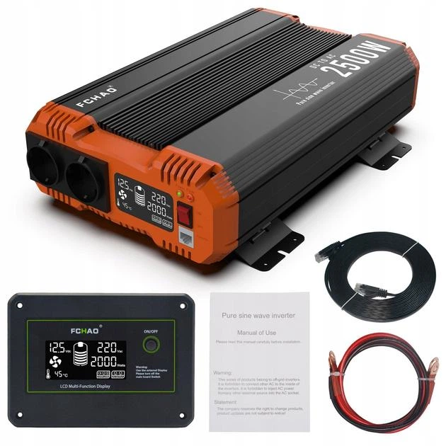 Інвертор FCHAO KSC-3000W 24V на 230V 3000/6000W, Чистий синус, Перетворювач напруги - зображення 5