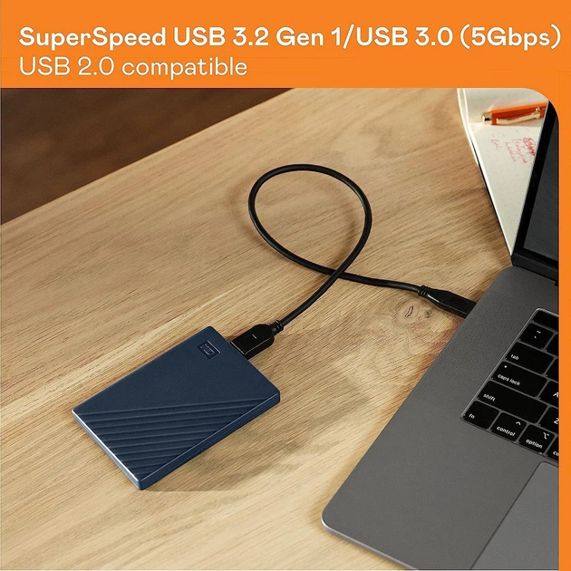 Внешний жесткий диск 2 TB WD My Passport for Mac Blue