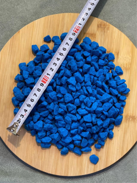 Декоративний камінь патріотичний 10кг жовто-синій 5-10мм щебінь фарбований для ландшафту та клумб - зображення 4