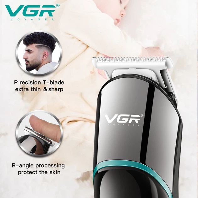 Триммер VGR V-291 для стрижки волос 4 насадки 600 mAh Green - изображение 3