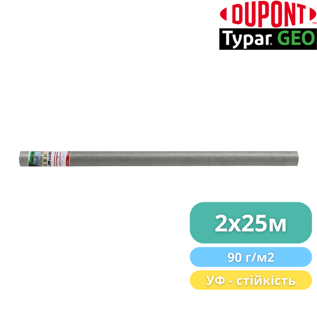 Геотекстиль Geoproma TYPAR GEO 90 г/м2, 2 х 25 м, 50 м2 - зображення 4