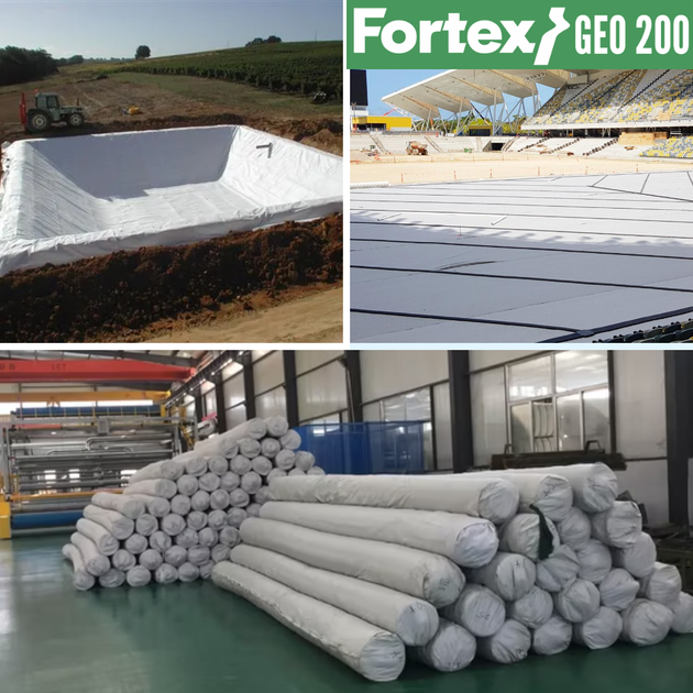 Геотекстиль нетканий PP Fortex Geo 200 г/м2, 2 х 50 м, 100 м2 - Фото 10 Геотекстиль нетканий PP Fortex Geo 200 г/м2, 2 х 50 м, 100 м2 - зображення 10