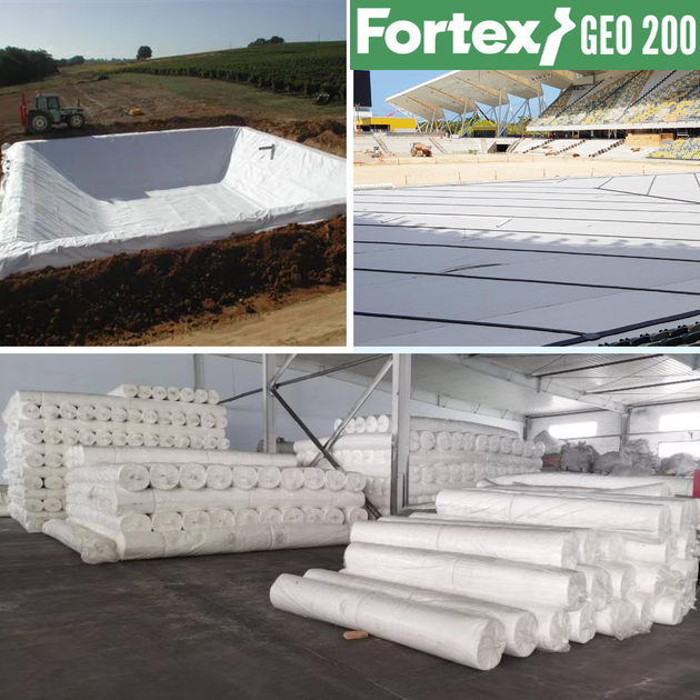 Геотекстиль нетканий PP Fortex Geo 200 г/м2, 2 х 50 м, 100 м2 - Фото 12 Геотекстиль нетканий PP Fortex Geo 200 г/м2, 2 х 50 м, 100 м2 - зображення 12
