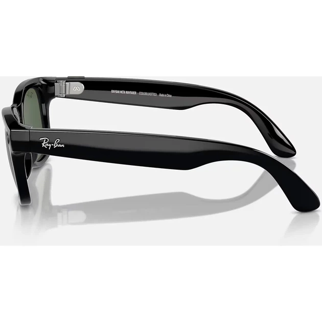 Смарт-окуляри Ray-Ban Meta Wayfarer Shiny Black Frame Green Lenses (RW4006 601/71 50-22) [101567] - зображення 6