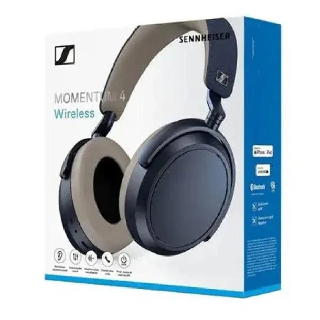 Навушники з мікрофоном Sennheiser MOMENTUM 4 Wireless Denim (700386) - Фото 6 Навушники з мікрофоном Sennheiser MOMENTUM 4 Wireless Denim (700386) - изображение 6