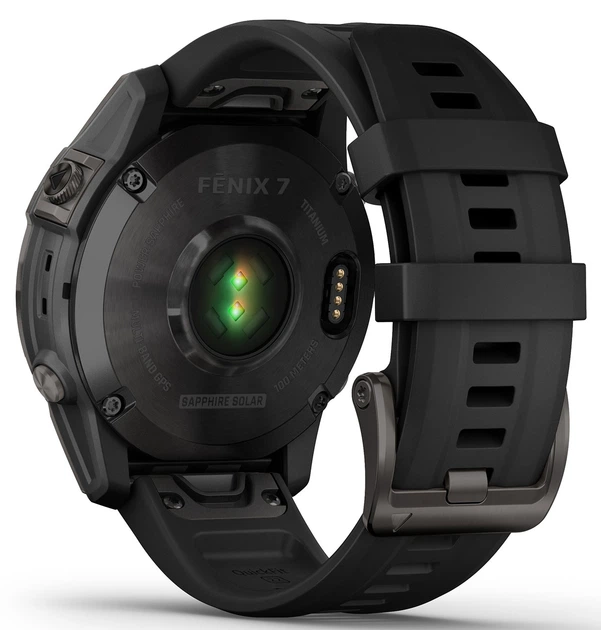 Смарт-часы Garmin Fenix 7 Sapphire Solar Carbon Gray DLC Titanium with Black Band (010-02540-20/21) [67791] - изображение 4
