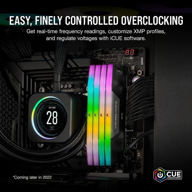 Память для настольных компьютеров Corsair 32 GB (2x16GB) DDR5 6400 MHz Vengeance RGB (CMH32GX5M2B6400C36) - изображение 5