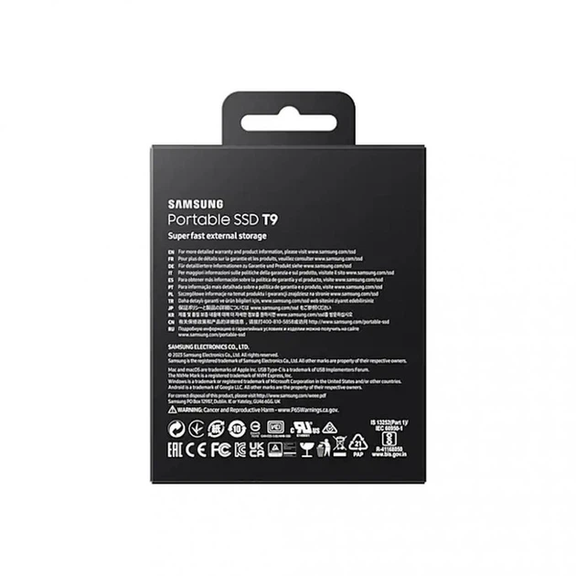 SSD накопитель Samsung T9 2 TB Black (MU-PG2T0B) - Фото 3 SSD накопитель Samsung T9 2 TB Black (MU-PG2T0B) - изображение 3