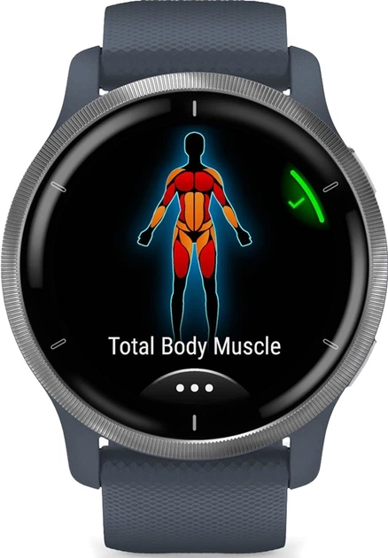 Спортивний годинник Garmin Venu 2 Silver Bezel with Granite Blue Case and Silicone Band (010-02430-10/00) - зображення 3