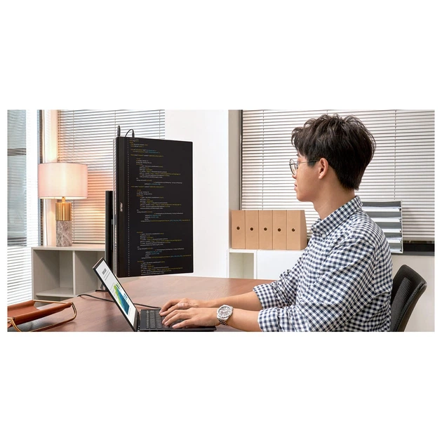 Монітор портативний Asus 23.8" ZenScreen MB249C HDMI, USB-C, MM, IPS, 75Hz, AdaptiveSync, Pivot, C-C - зображення 12