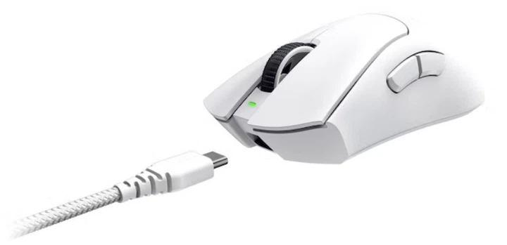 Мышь Razer DeathAdder V3 PRO Wireless/USB White (RZ01-04630200-R3G1) - Фото 5 Мышь Razer DeathAdder V3 PRO Wireless/USB White (RZ01-04630200-R3G1) - изображение 5