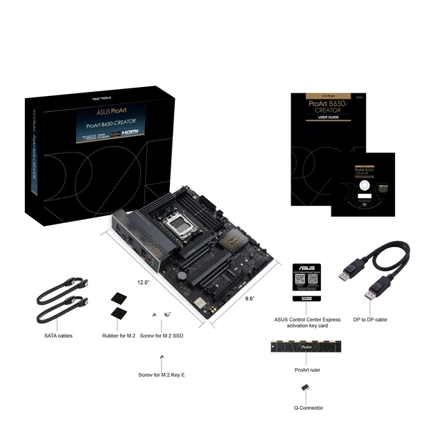 Материнcька плата ASUS PROART B650-CREATOR sAM5 B650 4xDDR5 M.2 HDMI DP ATX (90MB1C40-M0EAY0) - зображення 2