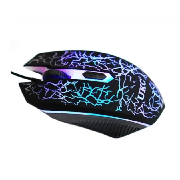 Игровой комплект одноручная клавиатура и мышь 2в1 с RGB подсветкой UKC 7768 Черный - изображение 6