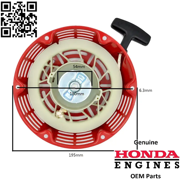 Стартер Falcon Pro для Honda GX240, GX260, GX270, 172F, 173F, 177F, 178F, металлический захват (28400-ZE2-W01ZN), для двигателей (STR055) - Фото 7 Стартер Falcon Pro для Honda GX240, GX260, GX270, 172F, 173F, 177F, 178F, металлический захват (28400-ZE2-W01ZN), для двигателей (STR055) - изображение 7