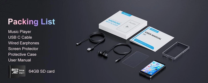 MP3/MP4 плеер Fanvace M36, на 80 ГБ, Bluetooth, WiFi, камера