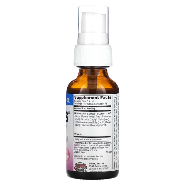 Спрей для горла заспокійливий Herbs Etc. Singer's Soothing Throat Spray 30 мл - зображення 2
