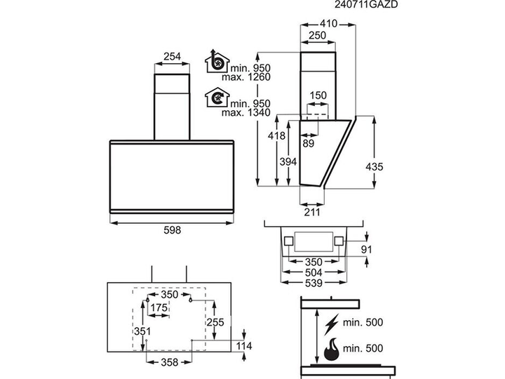 Вытяжка кухонная AEG - GV77D61SB - изображение 8